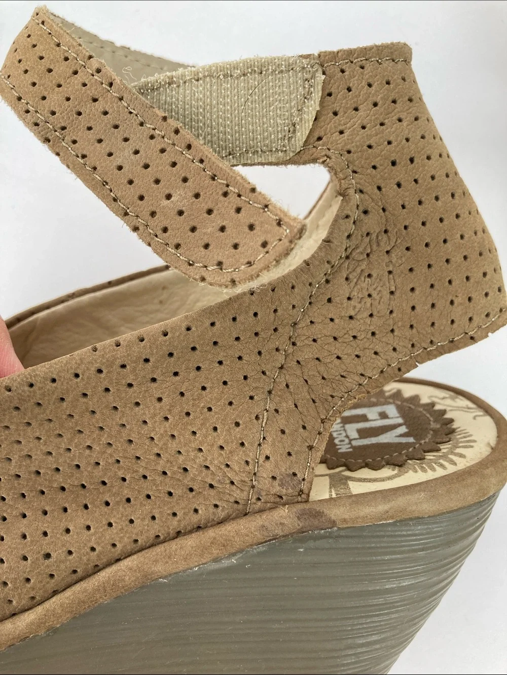 Fly London Yala Suede Ankle Strap Wedge Shoe, Size 38
